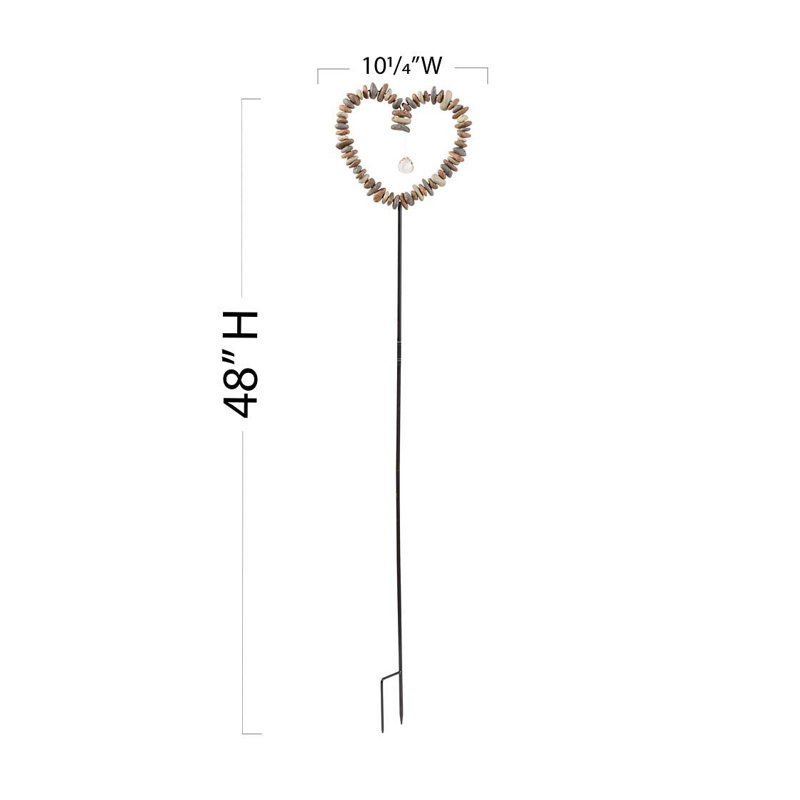 Wind & Weather Rock Heart Decorative Garden Stake & Reviews Wayfair